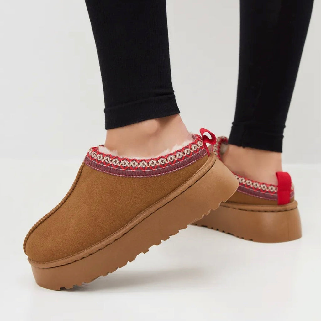 Klapki na platformie Sydney® - Brązowy