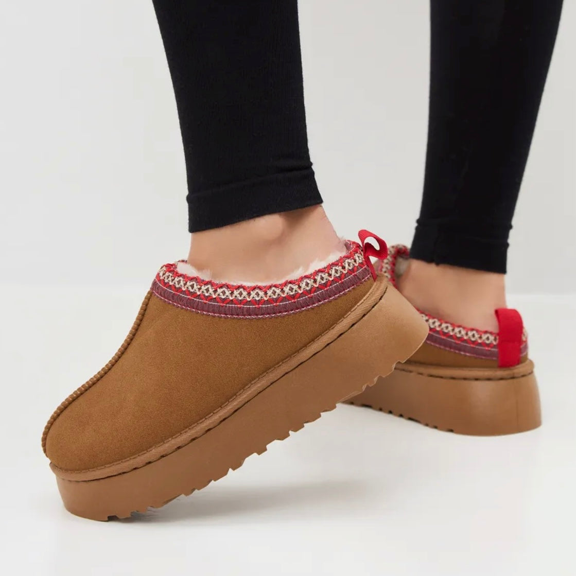 Klapki na platformie Sydney® - Brązowy